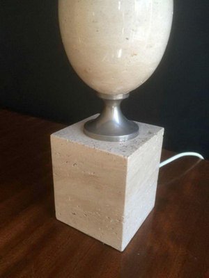 Travertine Table Lamp by Philippe Barbier, 1970s-BA-1365618