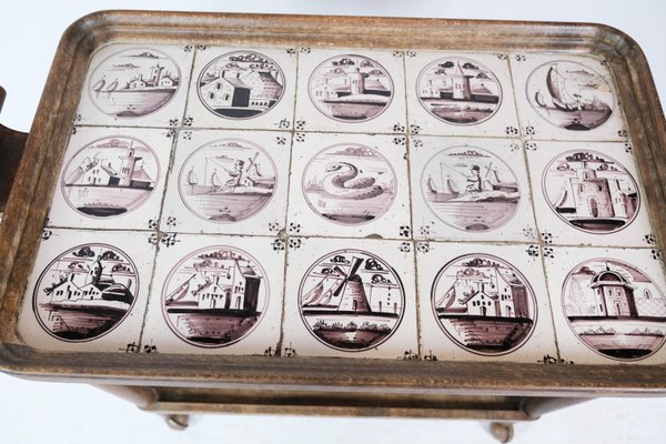 Tray Table with Dutch Tiles, 1920s-UY-1000672