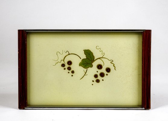 Tray with Painting of Grapes and Leaves, 1970s-RAQ-1418526