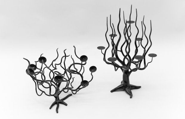 Tree of Life Wall Candleholder in Metal, 1960s-KQB-1765484