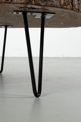 Tree Trunk Coffee Table with Hairpin Legs-OKG-2039554