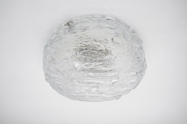 Tree Trunk Ice Glass Flush Mount from Kalmar, Germany, 1960s-KQB-1721911