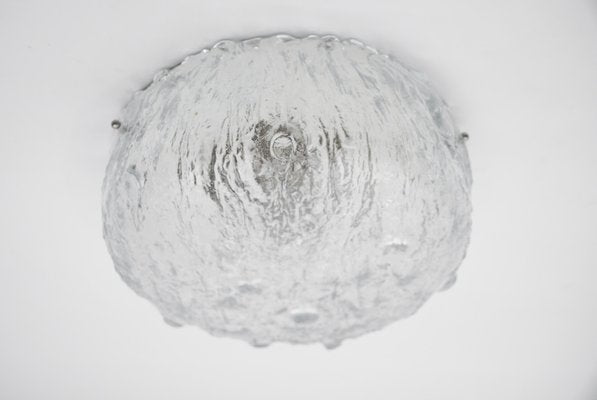 Tree Trunk Ice Glass Flush Mount from Kalmar, Germany, 1960s-KQB-1721911