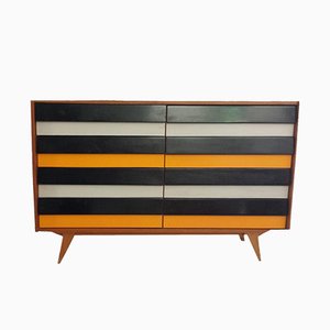 Trendy Black and Yellow Sideboard, 1950s-HZ-647599