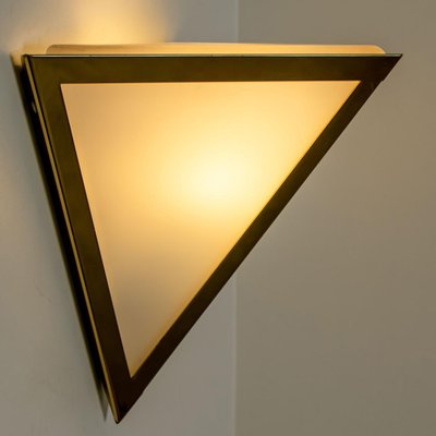 Triangle Glass Wall Light from Limburg, 1970s-VDW-1300440