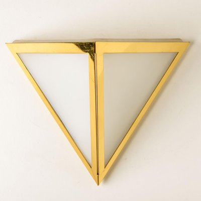 Triangle Glass Wall Light from Limburg, 1970s-VDW-1300440