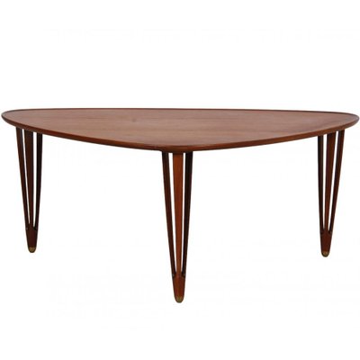 Triangular Coffee Table in Teak, 1960s-MTD-1719772