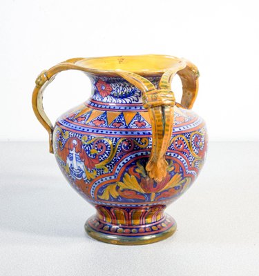 Triansato Vase by Mastro Giorgio Gualdo Tadino, 1930s-OJE-1255087