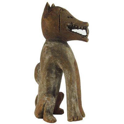 Tribal Wooden Dog Sculpture, Congo, 1970s-GIW-1794600