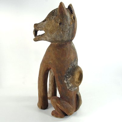 Tribal Wooden Dog Sculpture, Congo, 1970s-GIW-1794600