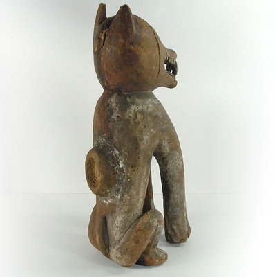 Tribal Wooden Dog Sculpture, Congo, 1970s-GIW-1794600