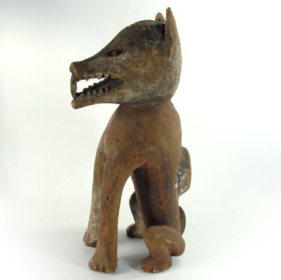 Tribal Wooden Dog Sculpture, Congo, 1970s-GIW-1794600