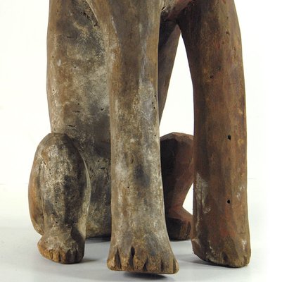 Tribal Wooden Dog Sculpture, Congo, 1970s-GIW-1794600