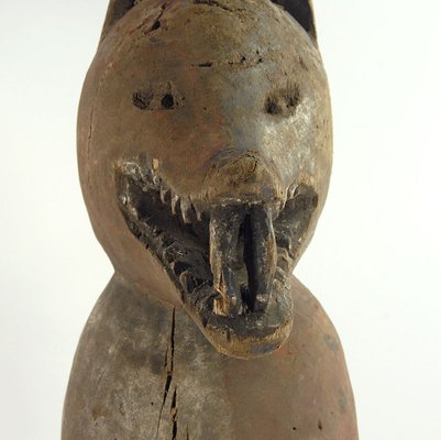 Tribal Wooden Dog Sculpture, Congo, 1970s-GIW-1794600