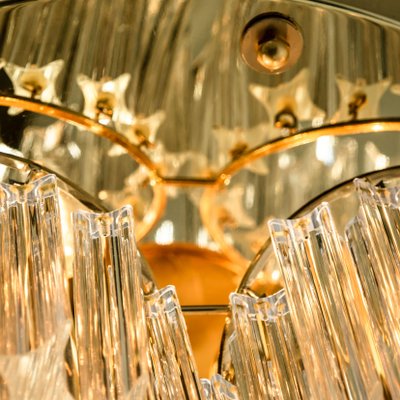 Triedri Crystal Gold-Plated Flush Mount from Venini, Italy-VDW-873870