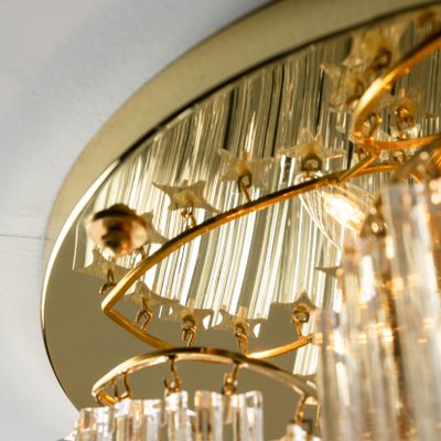 Triedri Crystal Gold-Plated Flush Mount from Venini, Italy-VDW-873870