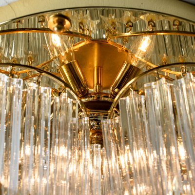 Triedri Crystal Gold-Plated Flush Mount from Venini, Italy-VDW-873870