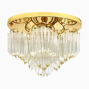 Triedri Crystal Gold-Plated Flush Mount from Venini, Italy-VDW-873870