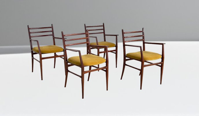 Trieste Dining Chairs by Guglielmo Ulrich for Saffa, Italy, 1960s, Set of 4-IEW-1789308