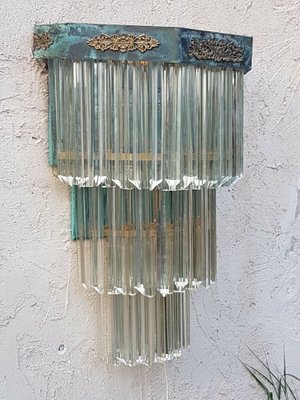 Trimmed Glass Wall Lamp from Venini, 1960s-FIP-1167365