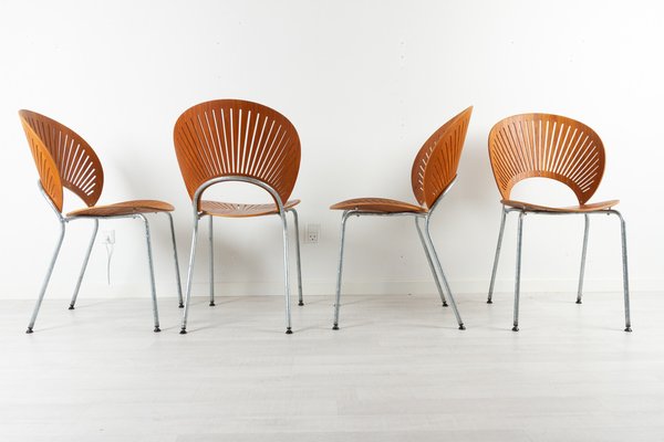 Trinidad Dining Chairs in Teak by Nanna Ditzel for Fredericia, 1990s, Set of 4-WIX-1176651