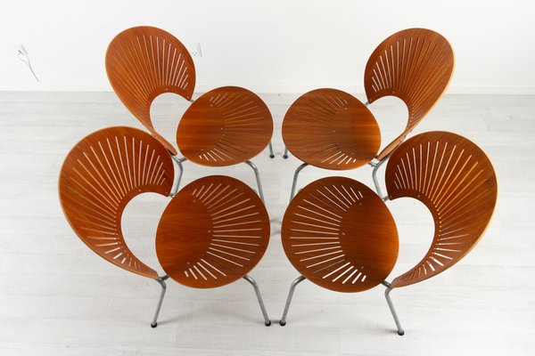 Trinidad Dining Chairs in Teak by Nanna Ditzel for Fredericia, 1990s, Set of 4-WIX-1176651