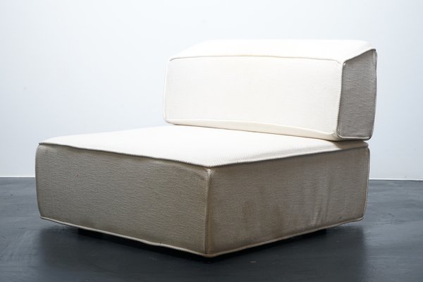 Trio Sofa Element in Original White Fabric from Cor, 1970s-CIP-1104248