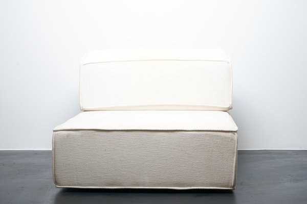 Trio Sofa Element in Original White Fabric from Cor, 1970s-CIP-1104248