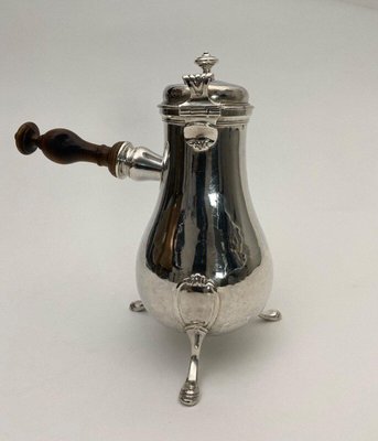 Tripod Chocolate Jug in 18th Century Silver-QKG-1749389