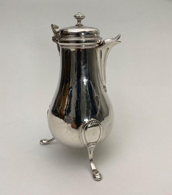 Tripod Chocolate Jug in 18th Century Silver-QKG-1749389