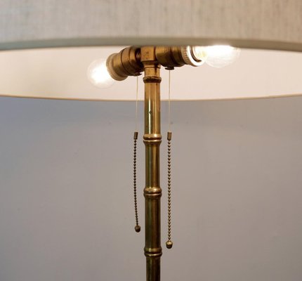 Tripod Faux Bamboo Brass Floor Lamp-FGA-923239