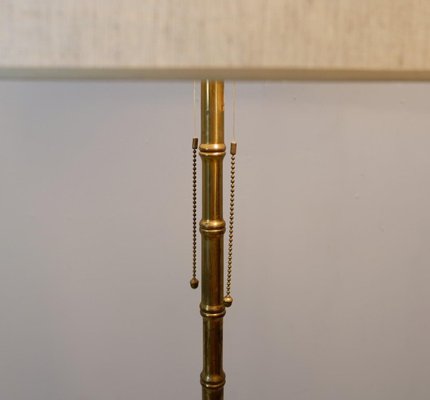 Tripod Faux Bamboo Brass Floor Lamp-FGA-923239