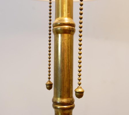 Tripod Faux Bamboo Brass Floor Lamp-FGA-923239