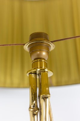 Tripod Floor Lamp in Faux Bamboo and Gilt Bronze from Maison Baguès, 1970s-CEJ-996149