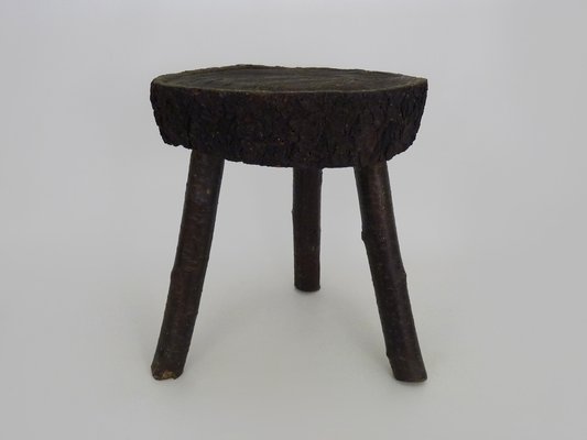 Tripod Milking Stool in Oak, France, 19th Century-MZP-1723378