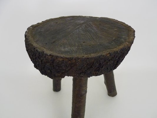 Tripod Milking Stool in Oak, France, 19th Century-MZP-1723378