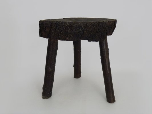 Tripod Milking Stool in Oak, France, 19th Century-MZP-1723378