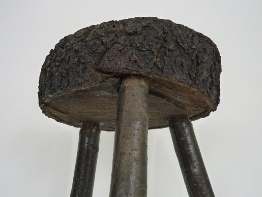 Tripod Milking Stool in Oak, France, 19th Century-MZP-1723378