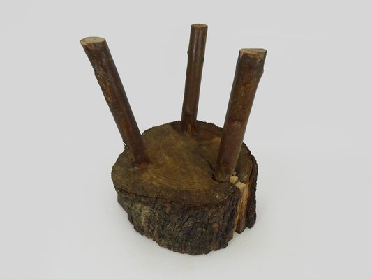 Tripod Milking Stool in Oak, France, 19th Century-MZP-1723373