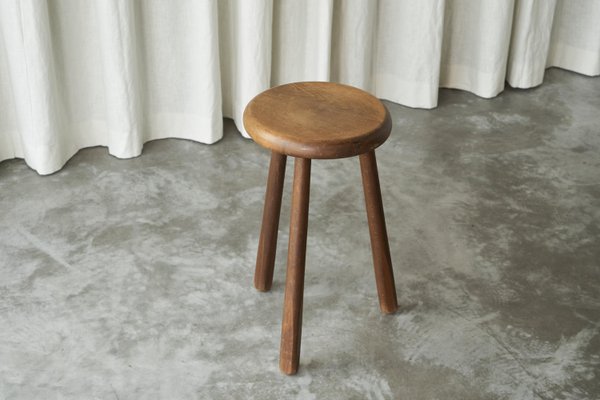 Tripod Stool in Oak, 1960s-FEW-2024198