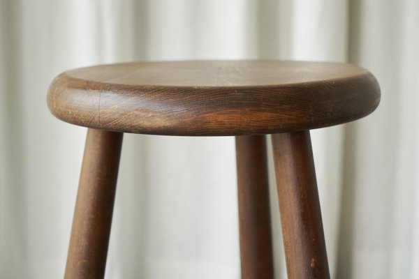 Tripod Stool in Oak, 1960s-FEW-2024198