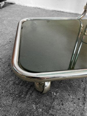 Trolley in Chrome and Glass, Czech, 1970s, Set of 2-DZY-1773173