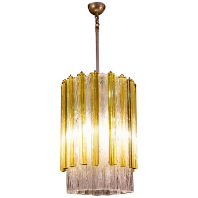 Tronchi and Gold Triedi Chandelier or Lantern from Venini, Murano, 1960s-MBH-1032616