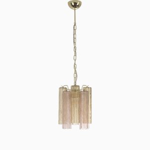 Tronchi Ceiling Lamp in Smoked and Pink Murano Glass, 1990s-MPO-1722203