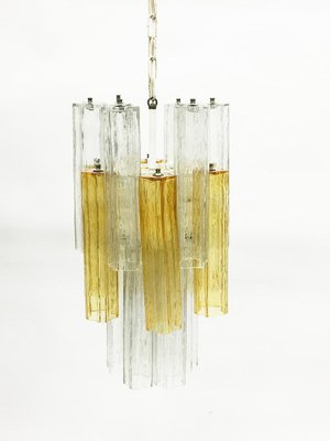 Tronchi Chandelier with 2-Tone Murano Glass Tubes by Toni Zucchini for Venini, Italy-UCH-1224905