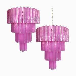 Tronchi Chandeliers in the Style of Toni Zuccheri for Venini, Murano, Set of 2-OVO-1235235