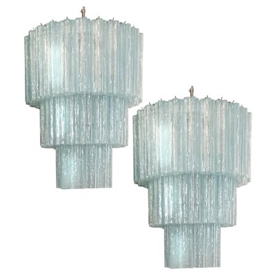 Tronchi Chandeliers in the style ofToni Zuccheri for Venini, Murano, Set of 2-OVO-1235319