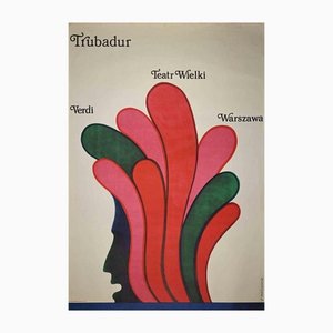 Trubadur Giuseppe Verdi Teatr Wielki, Vintage Offset Print, 1970s-ZCI-1164385