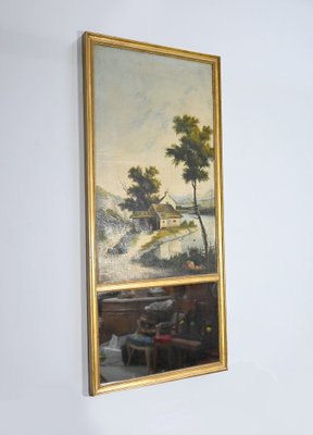 Trumeau Mirror in Gilded Wood, Late 19th Century-RVK-1701961