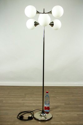 Trumpet Glass Ball Floor Lamp, 1970s-FUP-801874